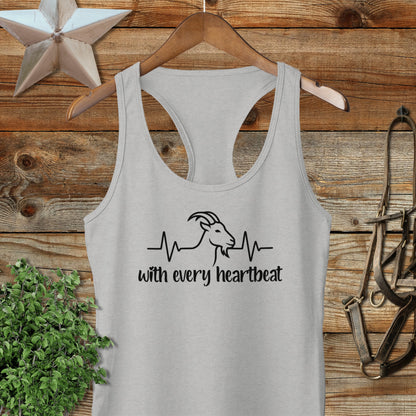 Every Heartbeat Goat Racerback Tank