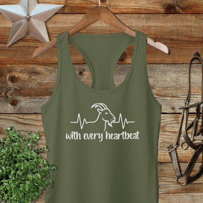 Every Heartbeat Goat Racerback Tank