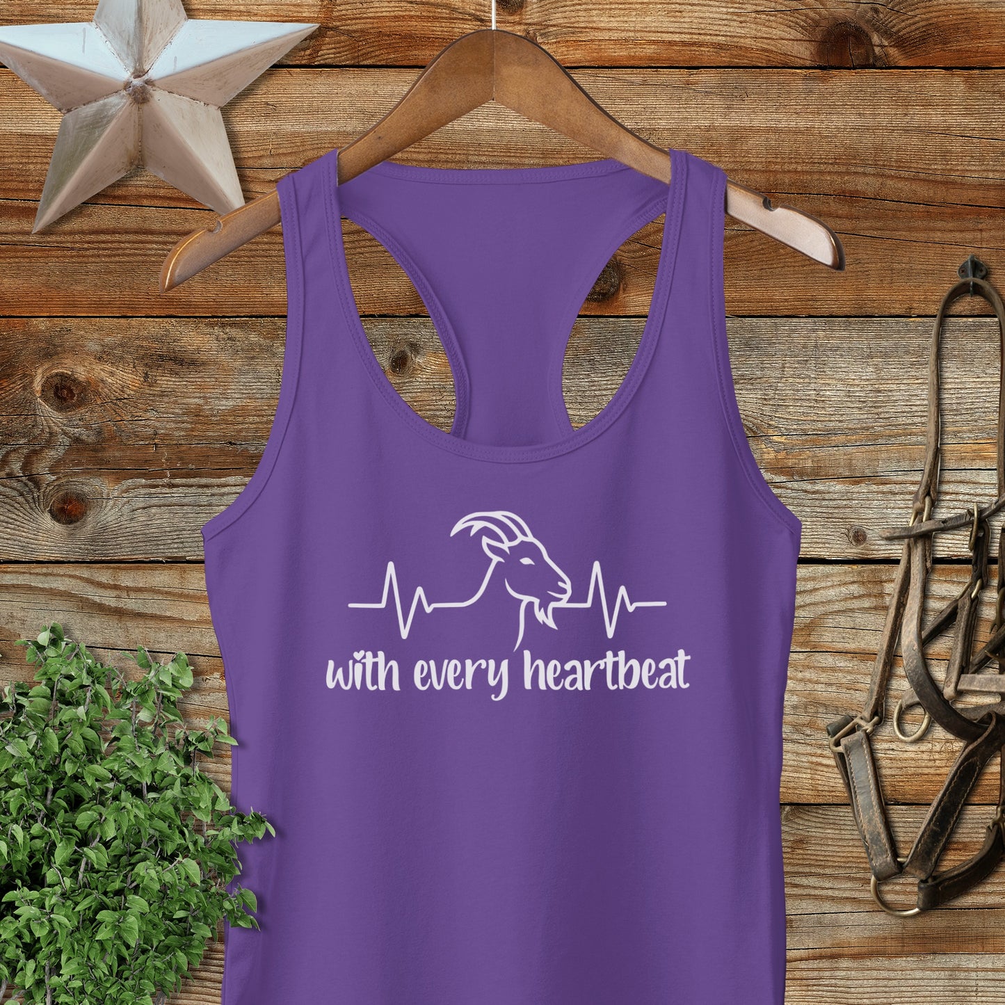 Every Heartbeat Goat Racerback Tank