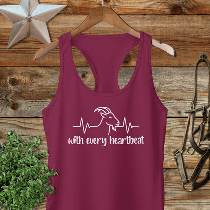 Every Heartbeat Goat Racerback Tank