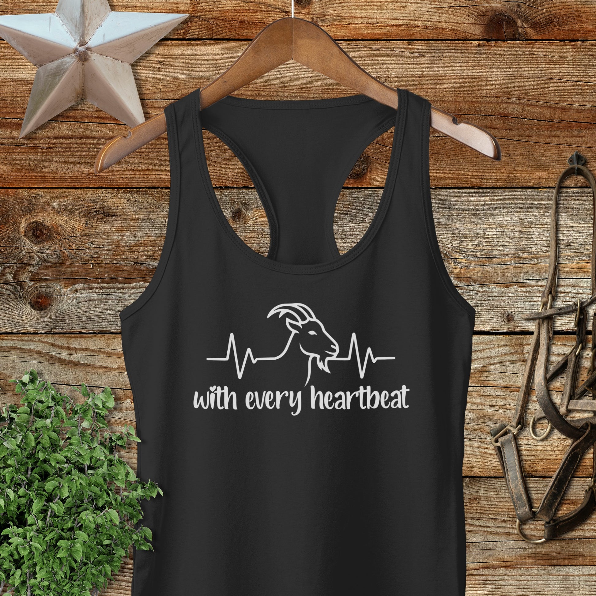 Every Heartbeat Goat Racerback Tank