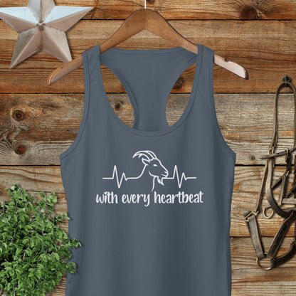 Every Heartbeat Goat Racerback Tank