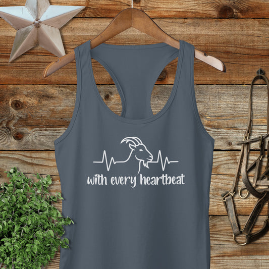 Every Heartbeat Goat Racerback Tank