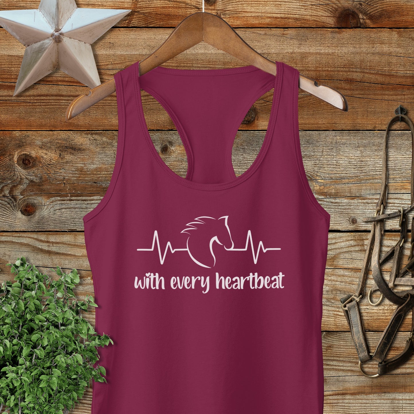 Every Heartbeat Horse Racerback Tank
