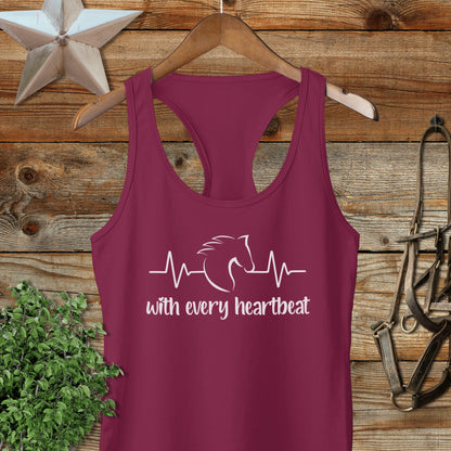 Every Heartbeat Horse Racerback Tank