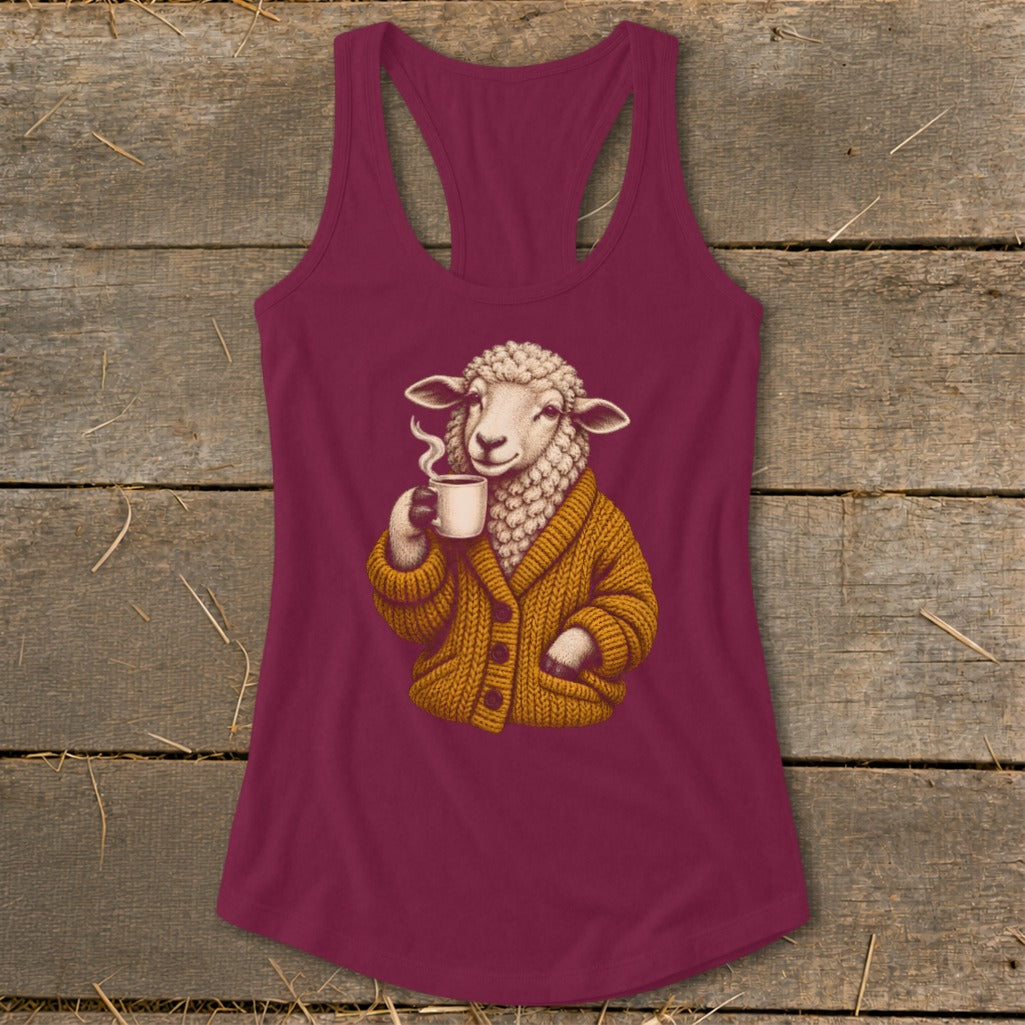 Ewe in a Sweater Racerback Tank
