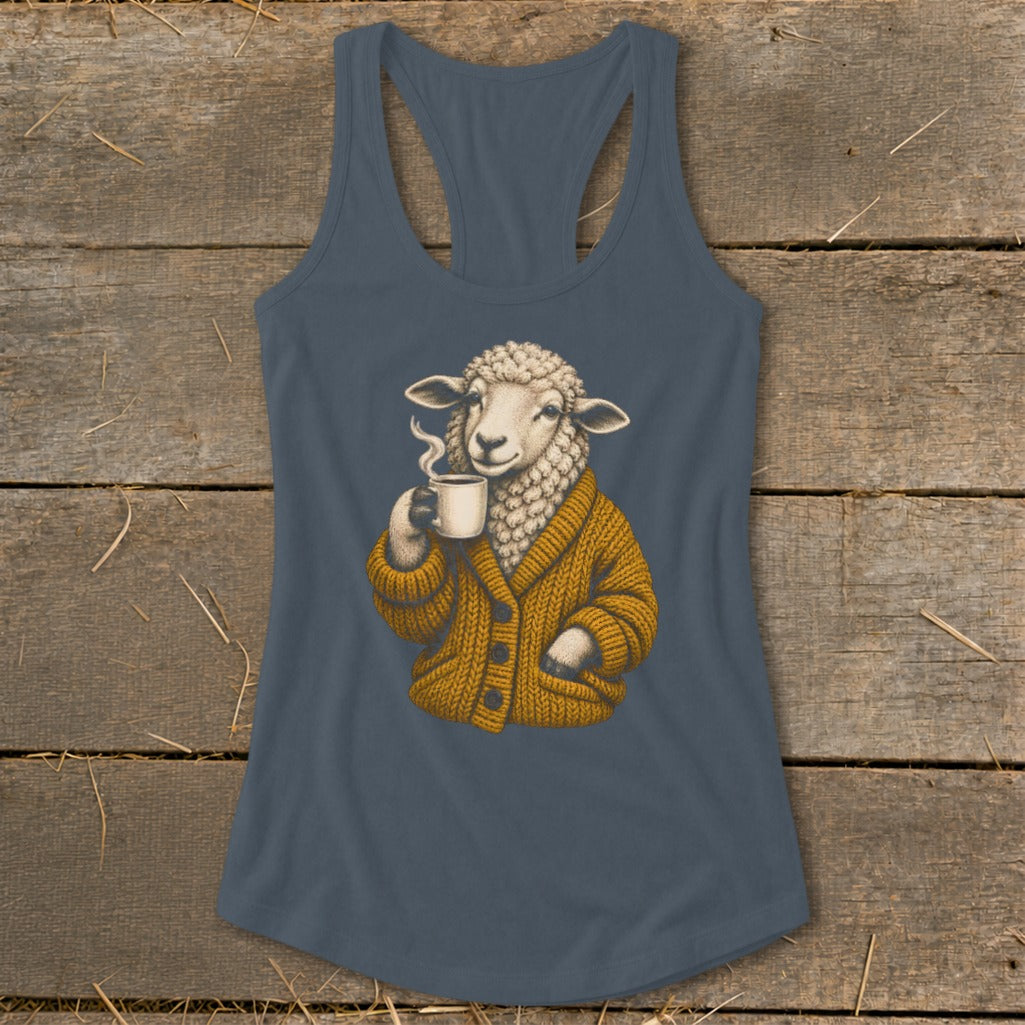 Ewe in a Sweater Racerback Tank