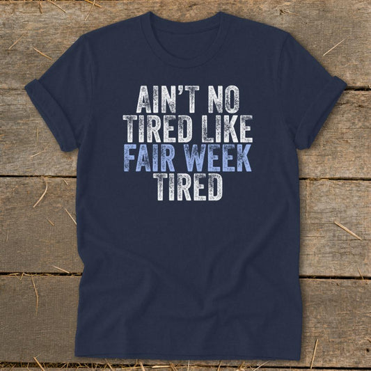 Fair Week Tired Softstyle Tee - Navy