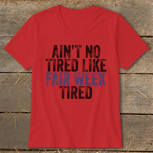 Fair Week Tired V-neck - Red