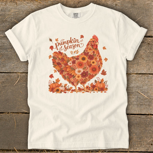 Fall Floral Chicken Signature Tee
