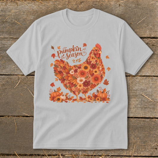 Fall Floral Chicken Youth Tee