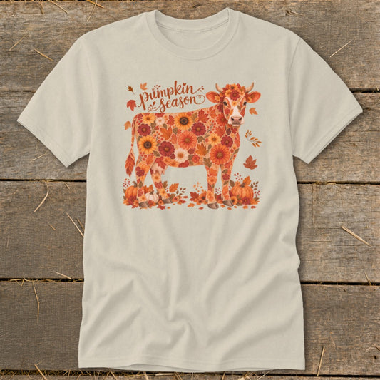 Fall Floral Cow Classic Tee