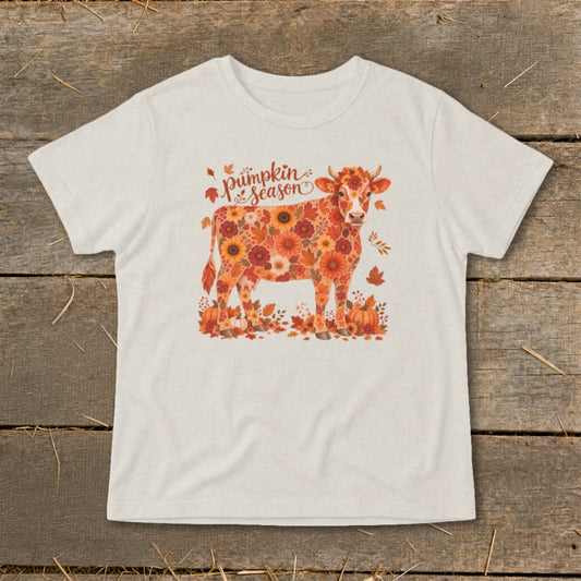 Fall Floral Cow Infant Tee