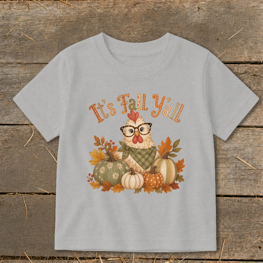 Fall Y'all Chicken Toddler Tee