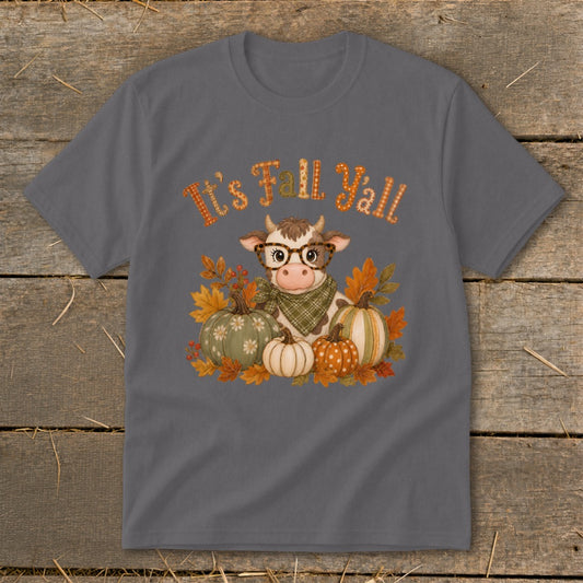 Fall Y'all Cow Youth Tee