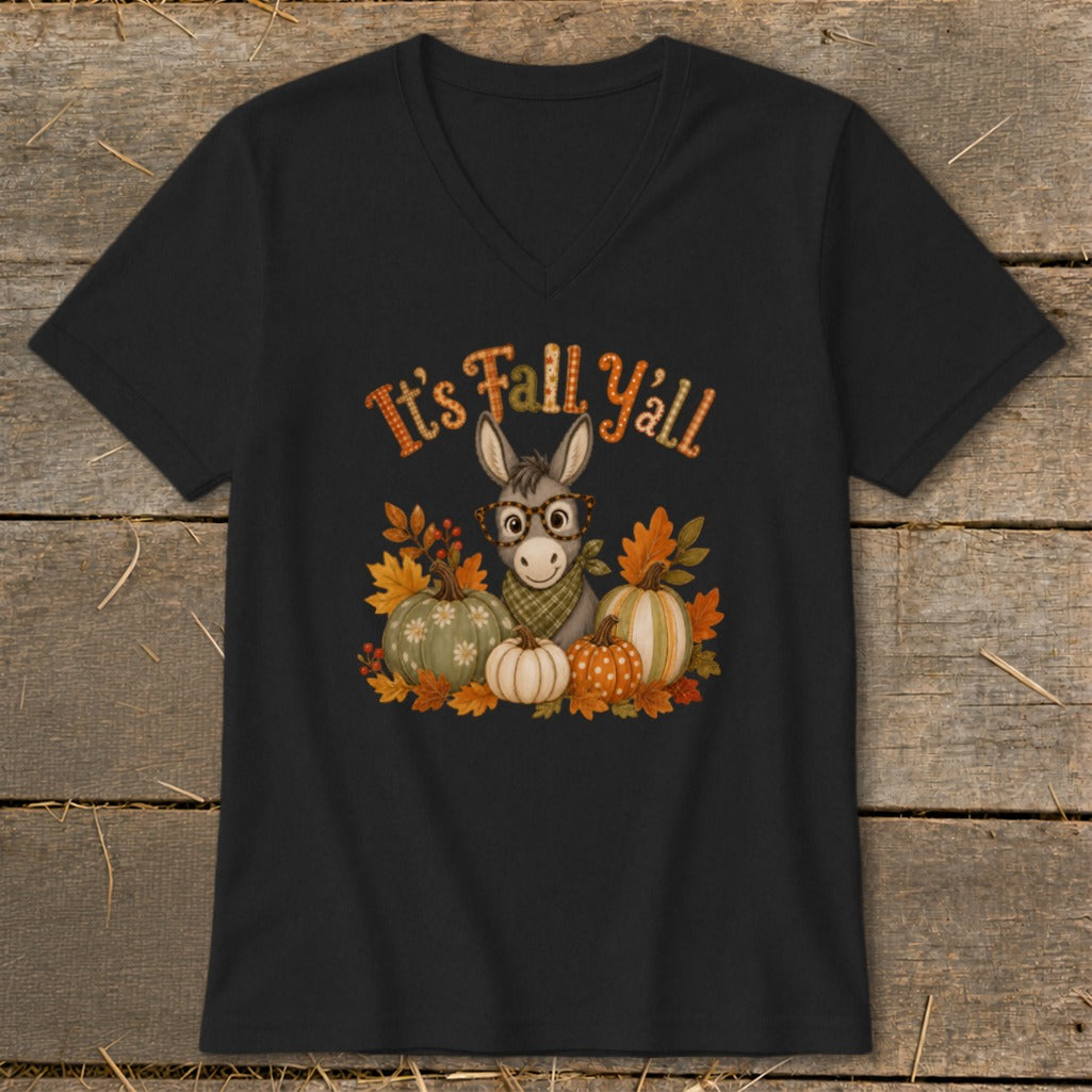 Fall Y'all Donkey V-neck