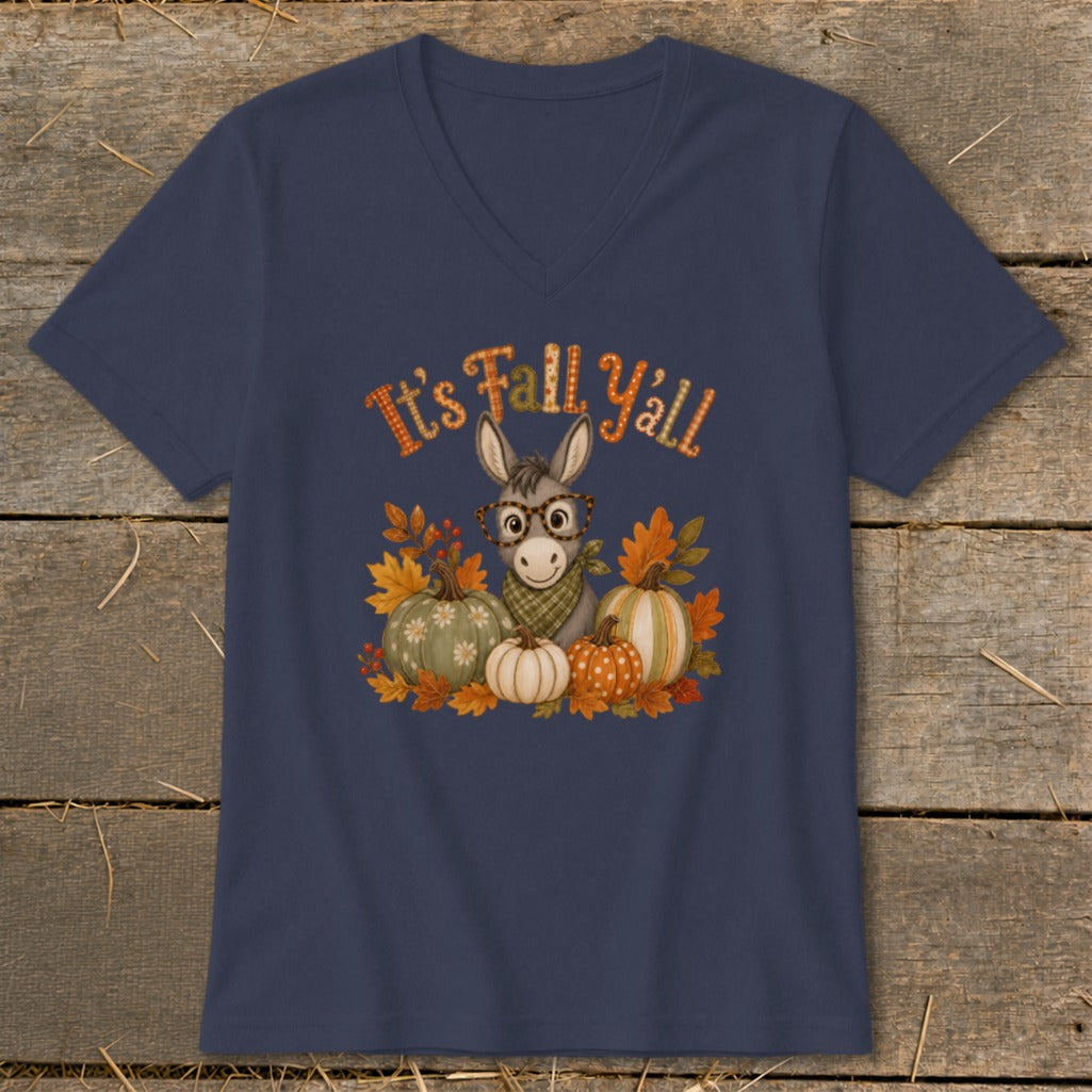 Fall Y'all Donkey V-neck