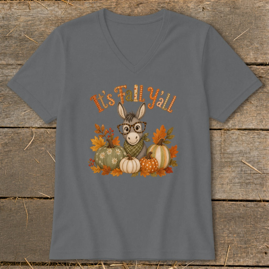 Fall Y'all Donkey V-neck