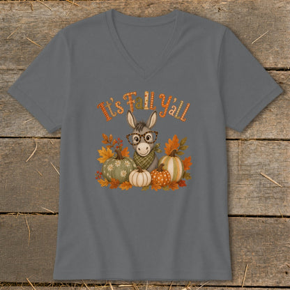 Fall Y'all Donkey V-neck
