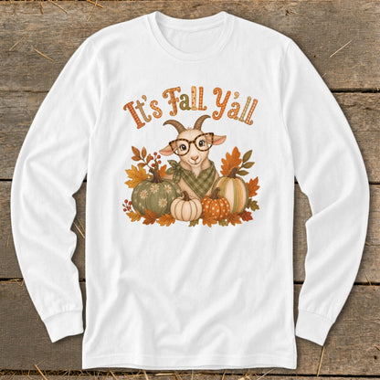 Fall Y'all Goat Long Sleeve Tee