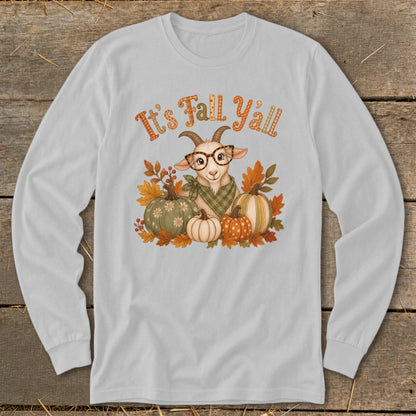 Fall Y'all Goat Long Sleeve Tee