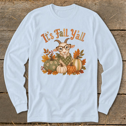 Fall Y'all Goat Long Sleeve Tee