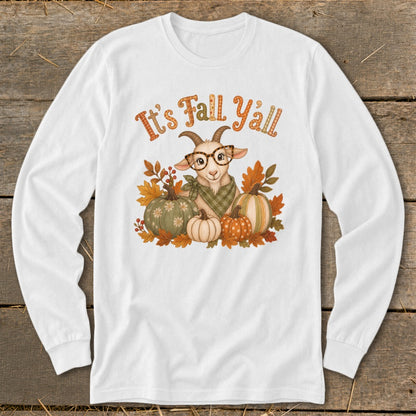 Fall Y'all Goat Long Sleeve Tee