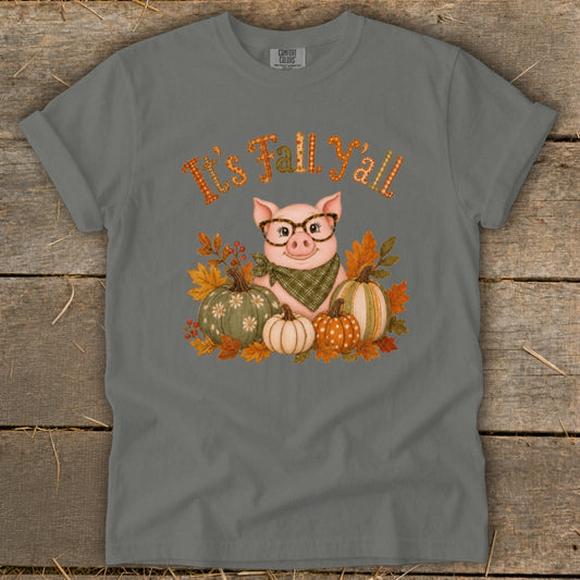 Fall Y'all Pig Signature Tee