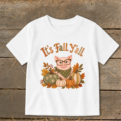 Fall Y'all Pig Toddler Tee