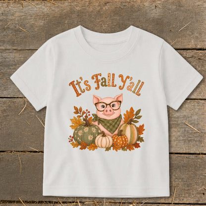 Fall Y'all Pig Toddler Tee