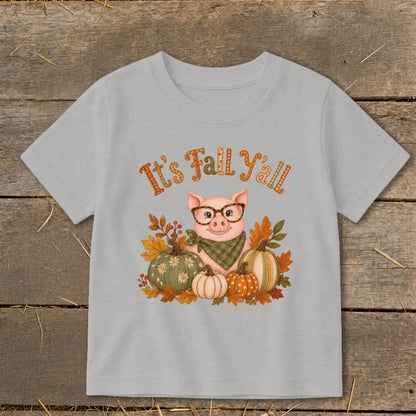 Fall Y'all Pig Toddler Tee