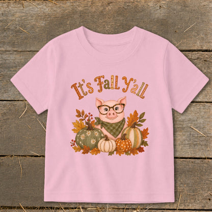 Fall Y'all Pig Toddler Tee