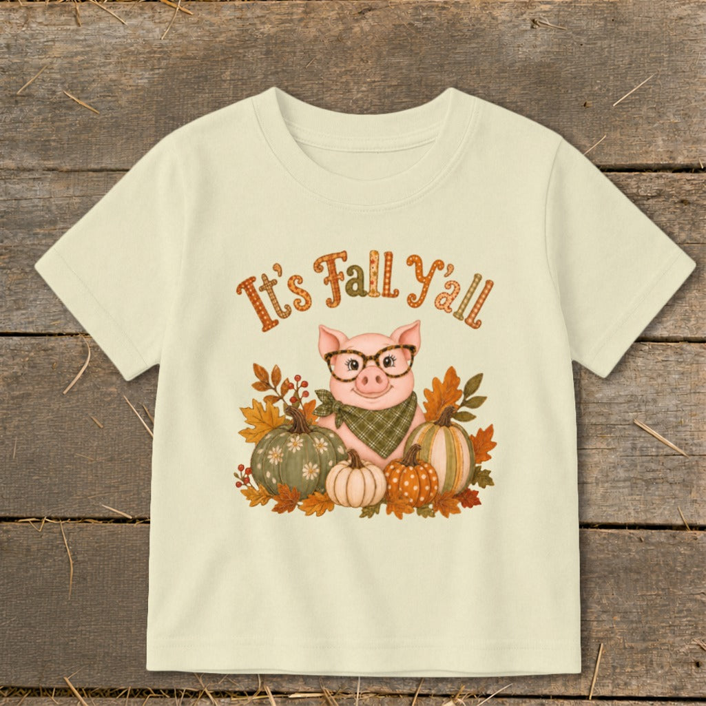 Fall Y'all Pig Toddler Tee