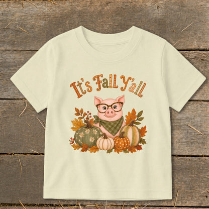 Fall Y'all Pig Toddler Tee