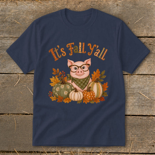 Fall Y'all Pig Youth Tee