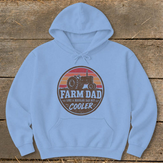 Farm Dad but Cooler Hoodie - Carolina Blue