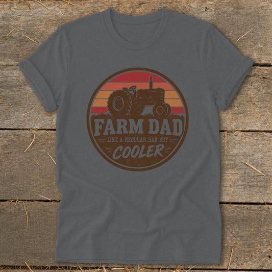 Farm Dad but Cooler Softstyle Tee - Asphalt