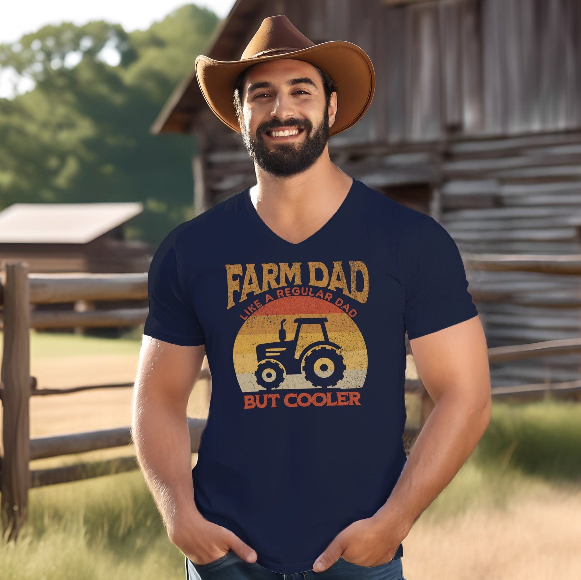Farm Dad but Cooler V-neck
