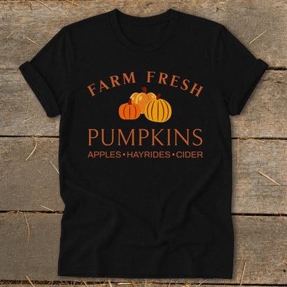 Farm Fresh Pumpkins Softstyle Tee - Black