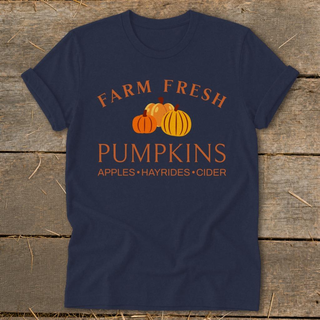 Farm Fresh Pumpkins Softstyle Tee - Navy