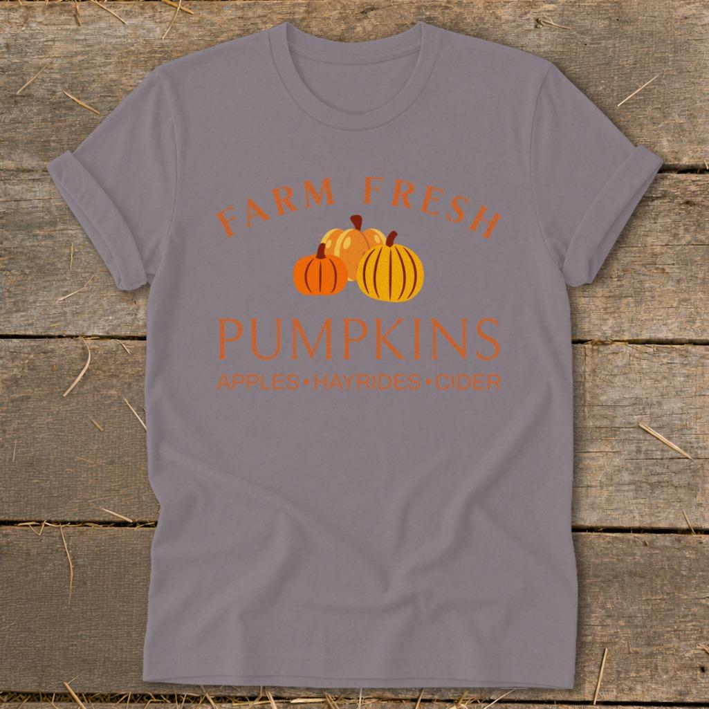 Farm Fresh Pumpkins Softstyle Tee - Storm