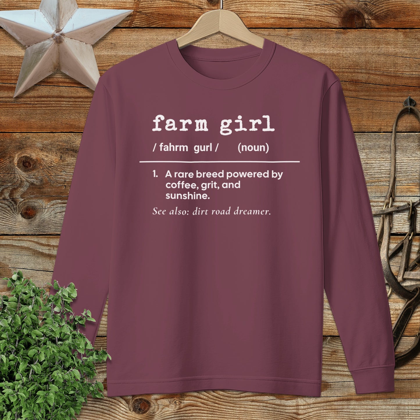 Farm Girl Definition Long Sleeve Tee