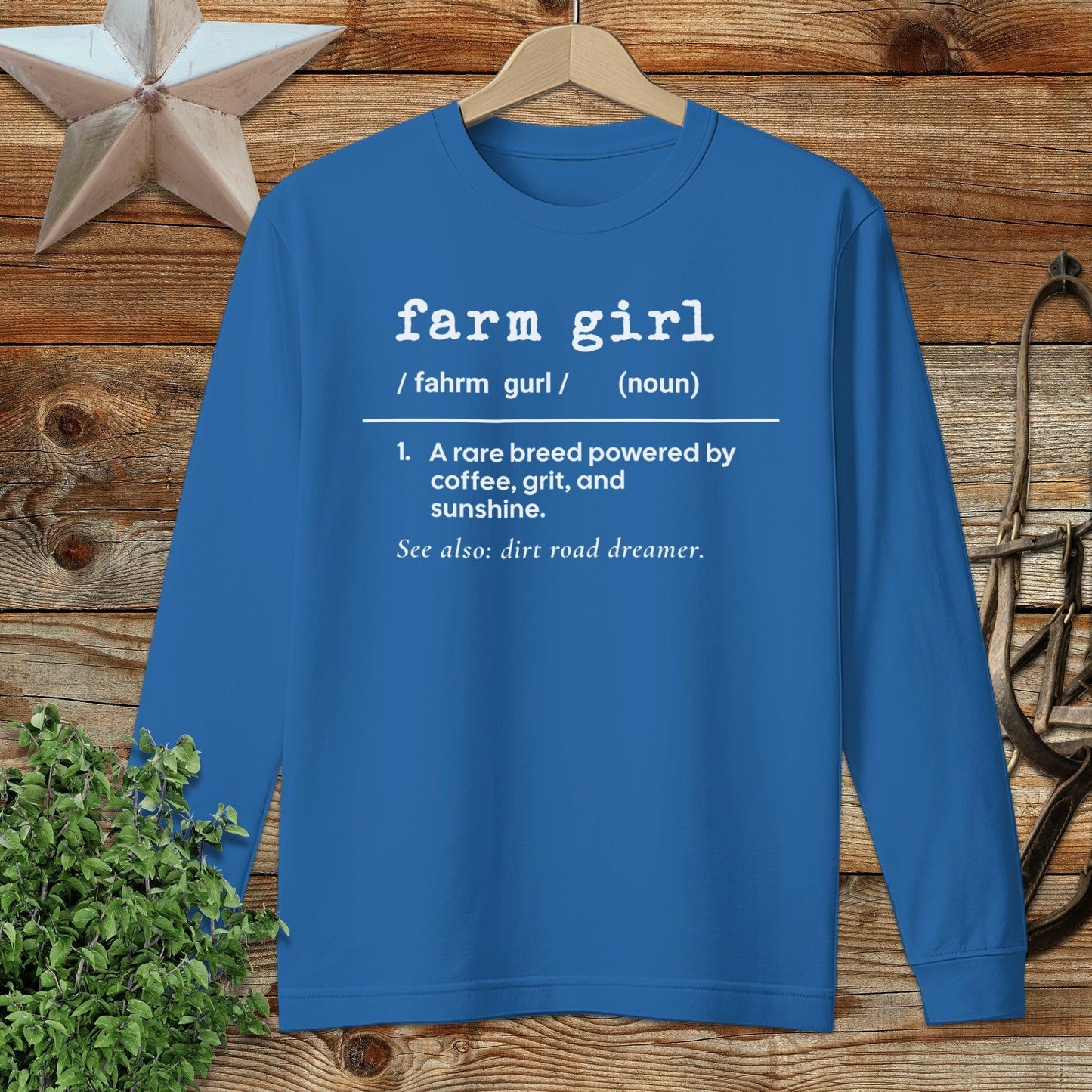Farm Girl Definition Long Sleeve Tee