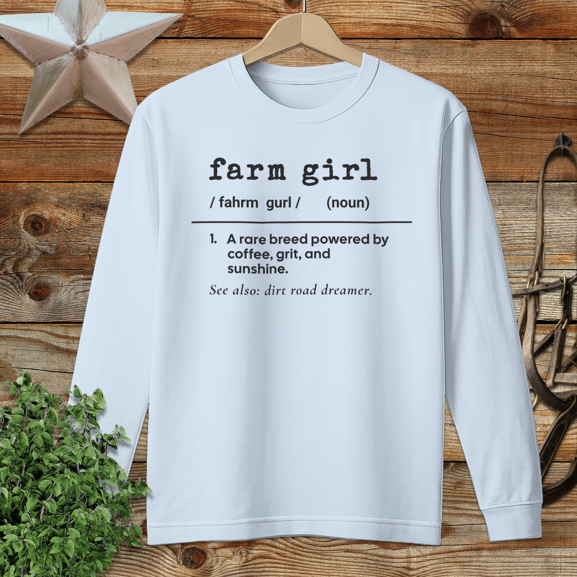 Farm Girl Definition Long Sleeve Tee