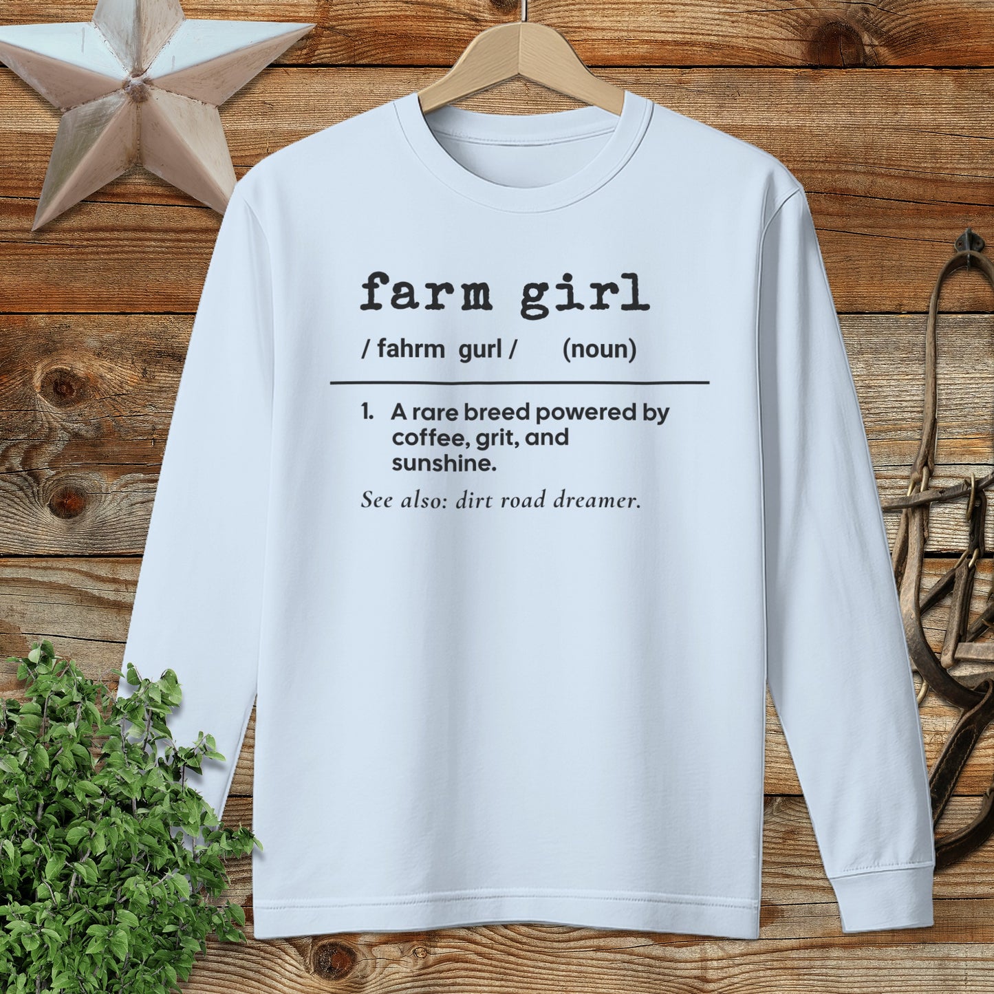 Farm Girl Definition Long Sleeve Tee