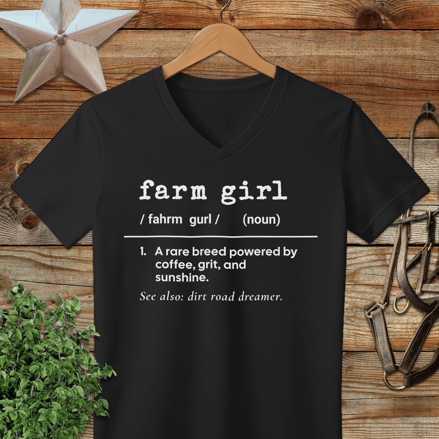Farm Girl Definition V-neck