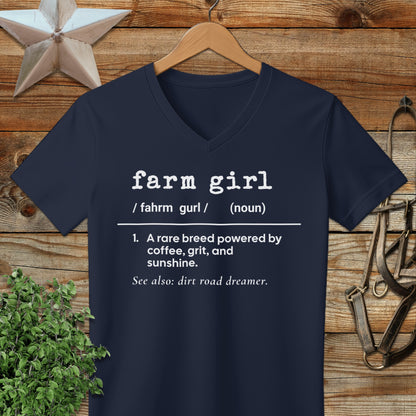Farm Girl Definition V-neck