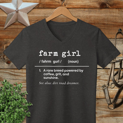Farm Girl Definition V-neck