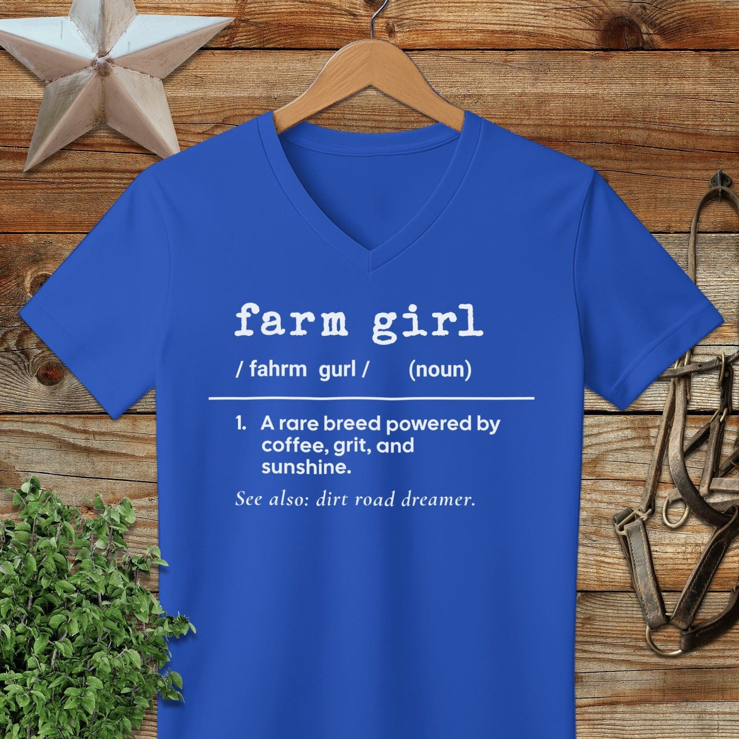 Farm Girl Definition V-neck