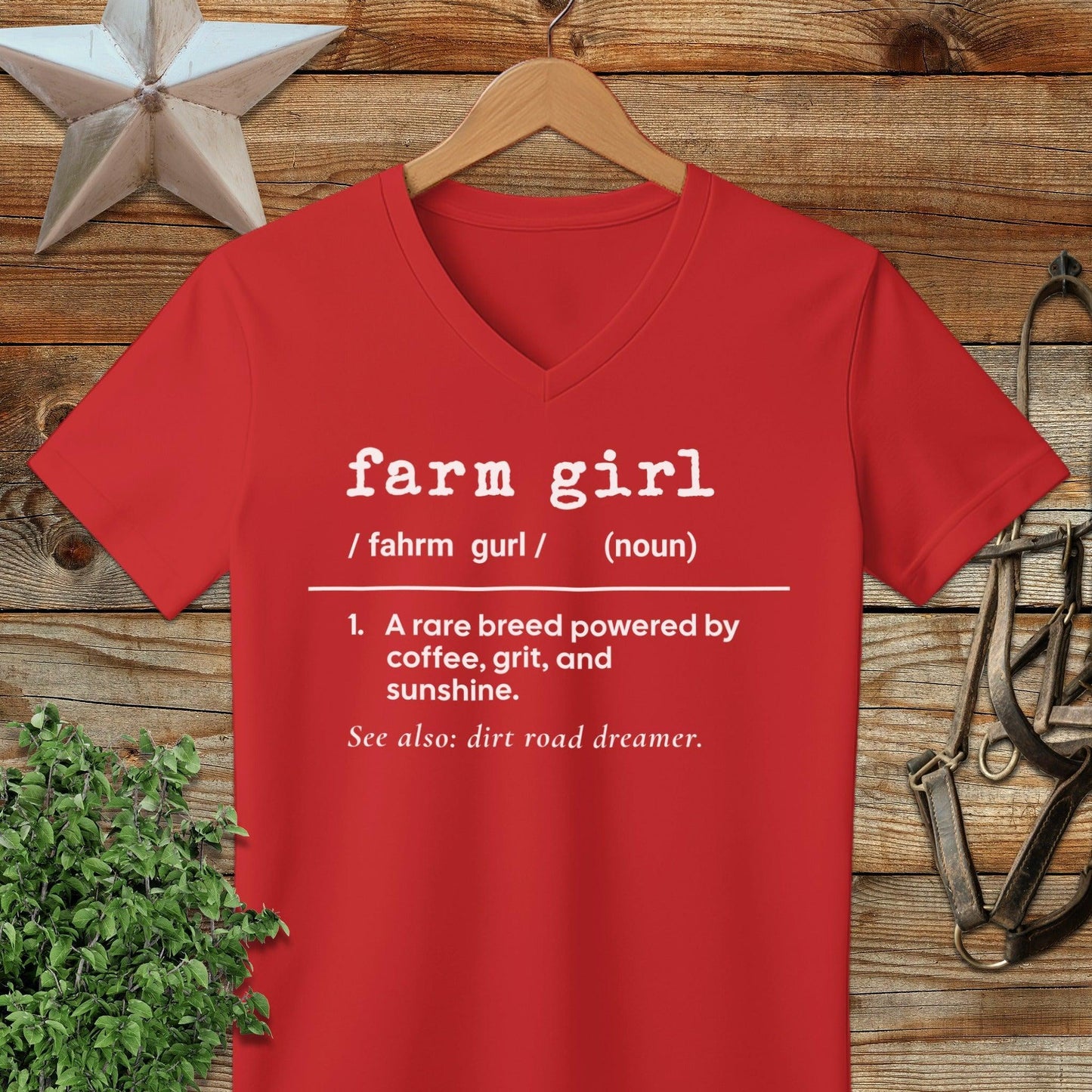 Farm Girl Definition V-neck